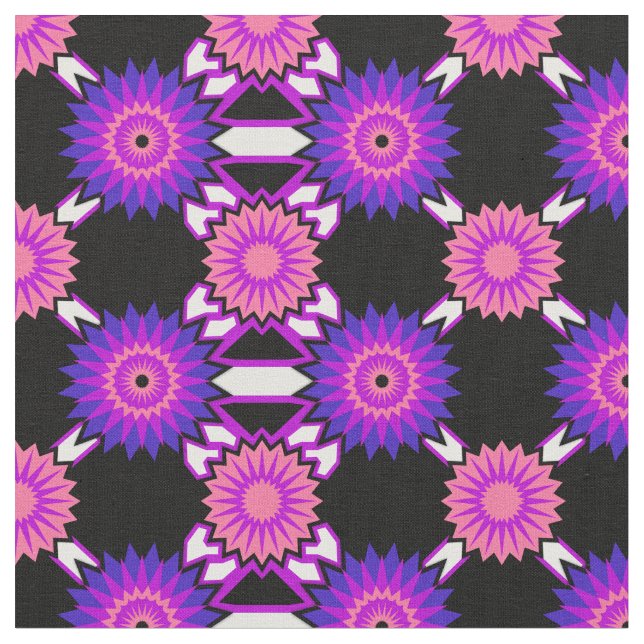 Tissu Genderfluidité Fierté sans couture motif de fleurs (Fermer)