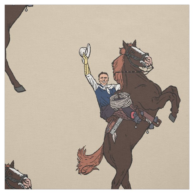 Tissu Gène de Dustbowl, le cowboy (Échantillon)