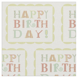 Tissu génial de joyeux anniversaire