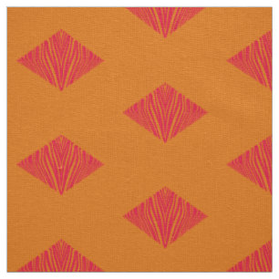 Tissu geo zèbre rose orange