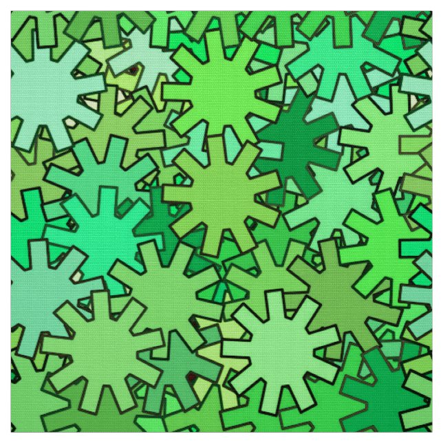 Tissu Géométrie moderne, chaux et vert émeraude (Échantillon)