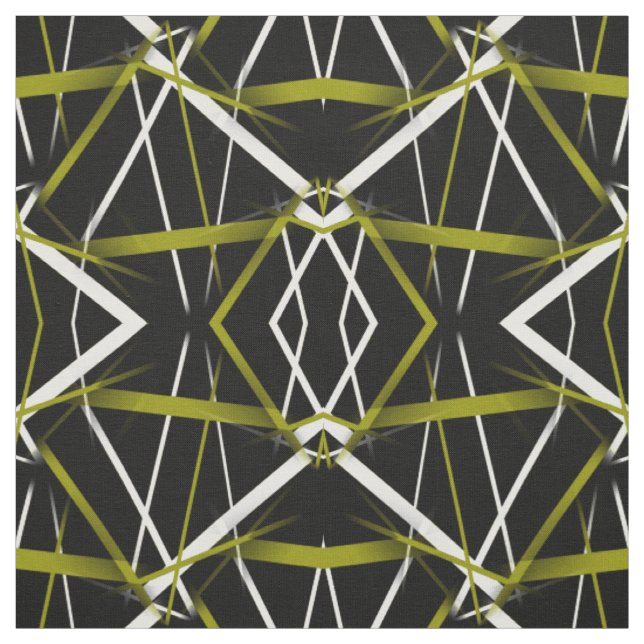 Tissu Géométrie Urbaine Olive-Vert (Échantillon)