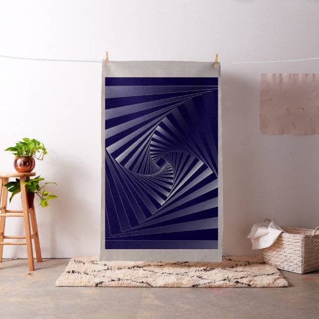Tissu géométrie zèbre bleue (In Situ)