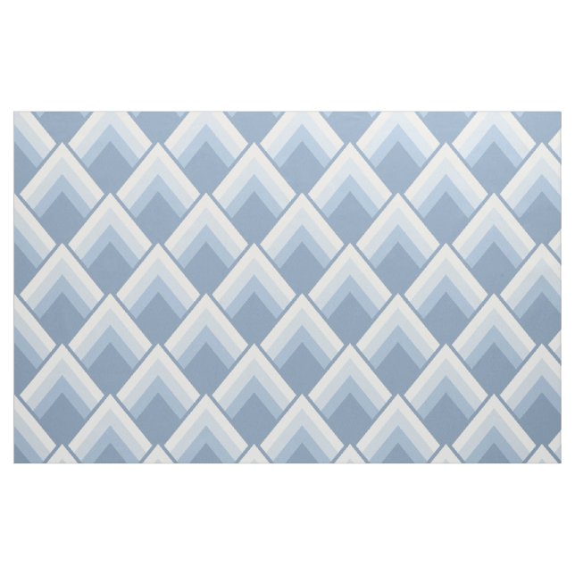 Tissu géométrique Abstraite, bleu et blanc cassé (Fat Quarter)