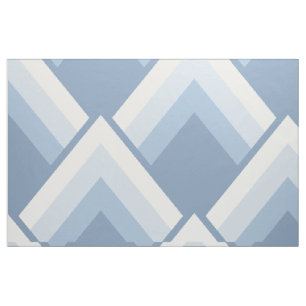 Tissu géométrique Abstraite, bleu et blanc cassé 2