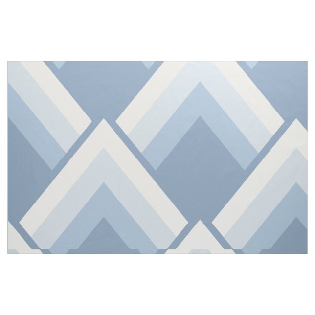 Tissu géométrique Abstraite, bleu et blanc cassé 2 (Fat Quarter)