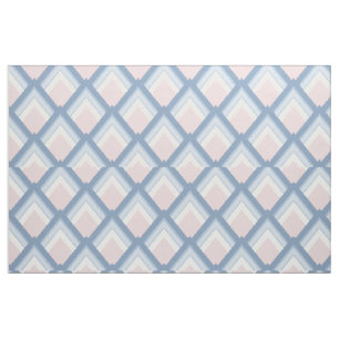 Tissu géométrique Abstraite, bleue, rose et blanc cassé
