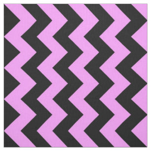 Tissu géométrique audacieux de zigzag rose et noir