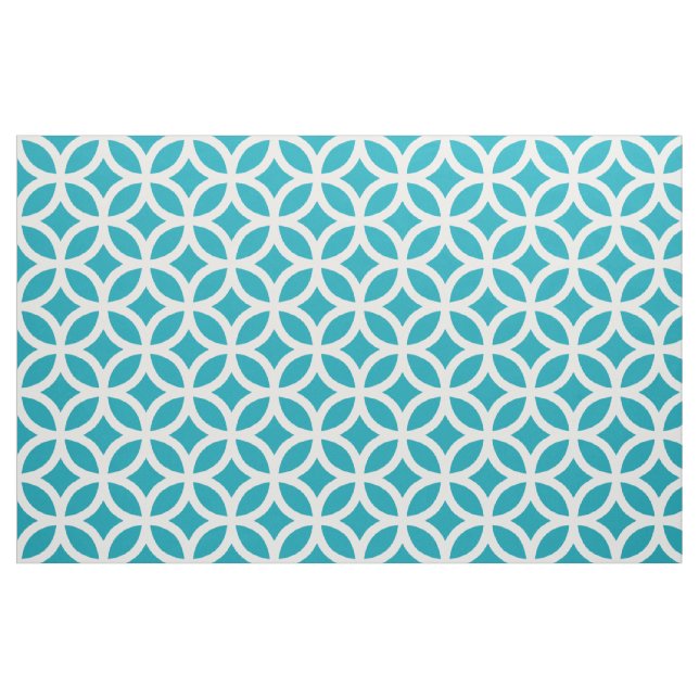 Tissu géométrique bleu de motif d'Aqua (Yard)