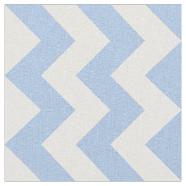 Tissu géométrique de zigzag bleu-clair et blanc (Fermer)