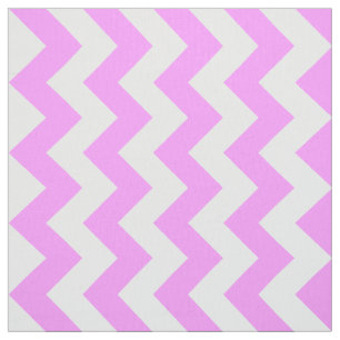 Tissu géométrique de zigzag rose et blanc
