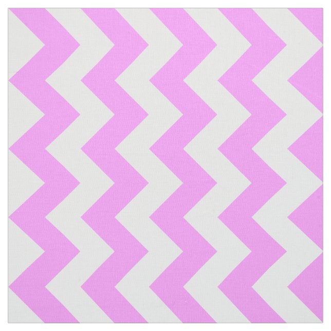 Tissu géométrique de zigzag rose et blanc (Échantillon)