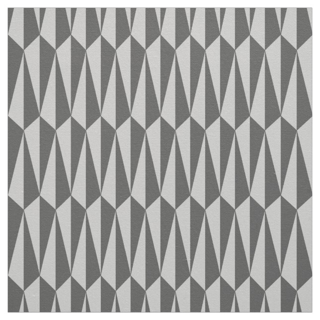 Tissu Géométrique du milieu du siècle, nuances de gris (Échantillon)