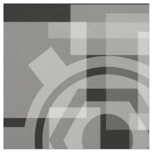 Tissu géométrique gris métallisé