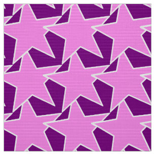 Tissu Géométrique moderne Star - violet et violet