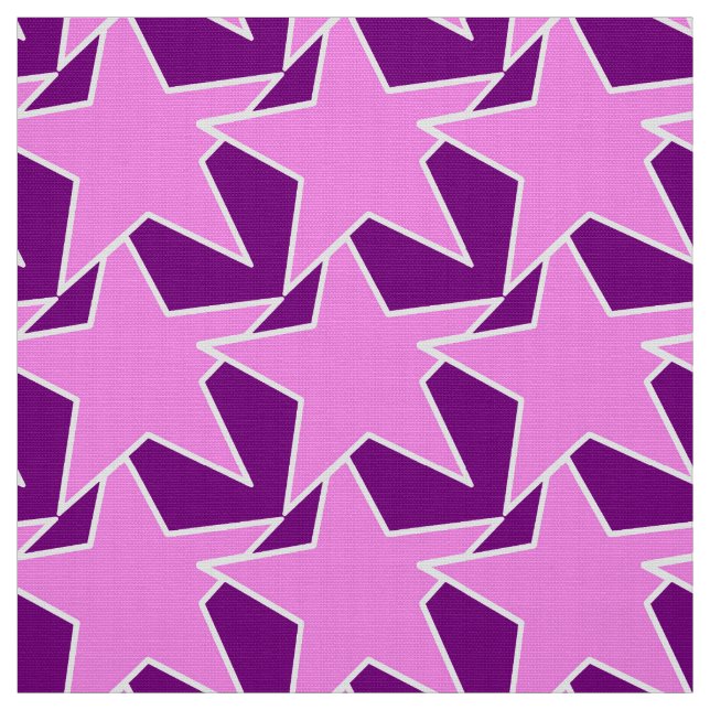 Tissu Géométrique moderne Star - violet et violet (Échantillon)