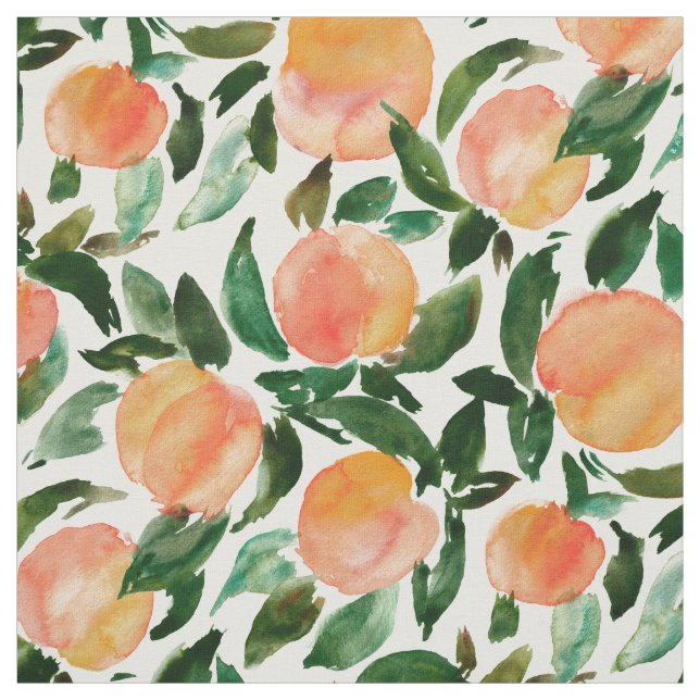 Tissu GEORGIA PEACHES Aquarelle Peach Print (Échantillon)