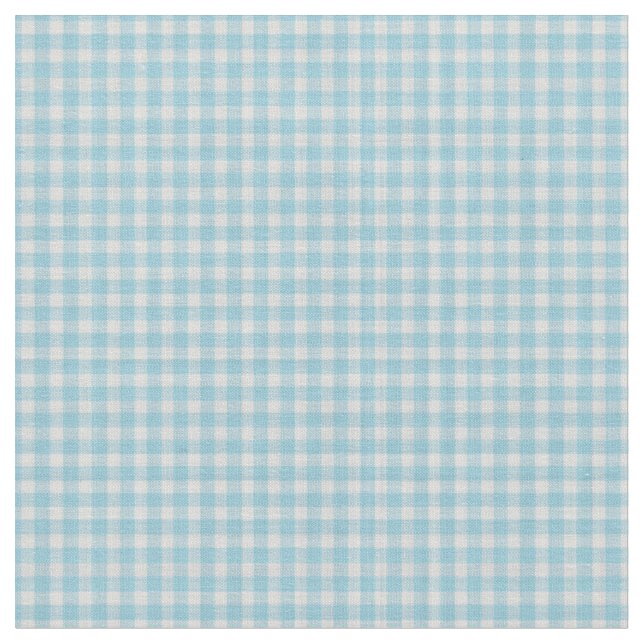 Tissu Gingham à carreaux bleu ciel doux (Fermer)