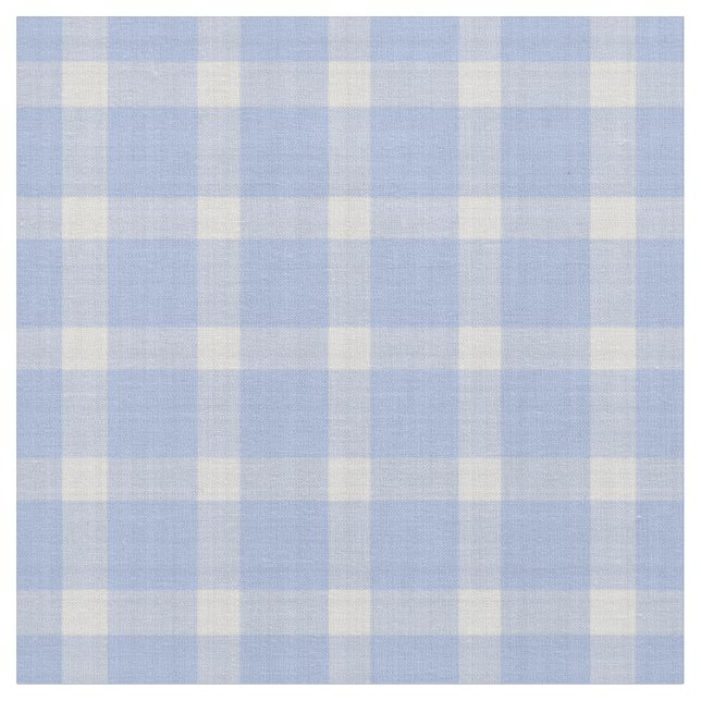 Tissu Gingham Bleu Pâle Classique Grand (Fermer)