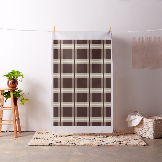 Tissu Gingham | Marron et Beige (In Situ)