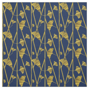 Tissu ginkgo d'or