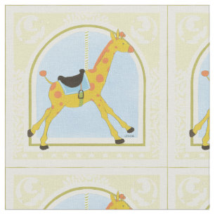 Tissu Girafe avant juin Bruyère Vess de carrousel