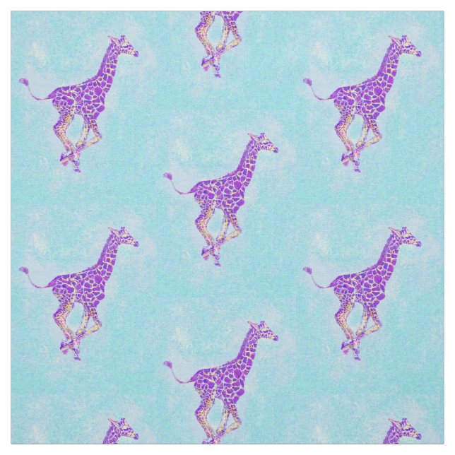 Tissu girafe courante - luci plus foncé (Échantillon)