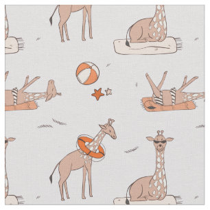 Tissu Girafe sur la plage
