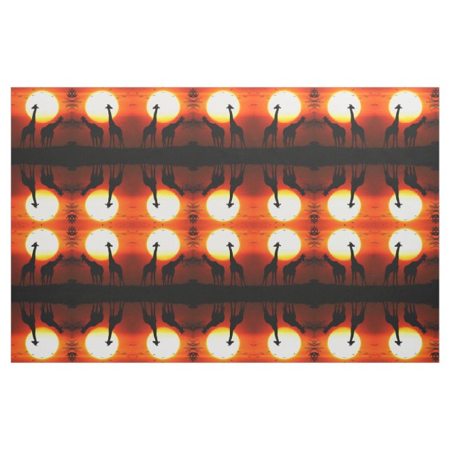 Tissu Giraffes & Sunset Africa Fabric (Fat Quarter)
