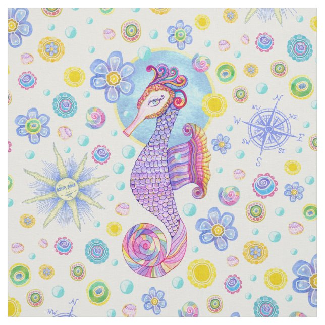 Tissu Girly d'hippocampe (Échantillon)