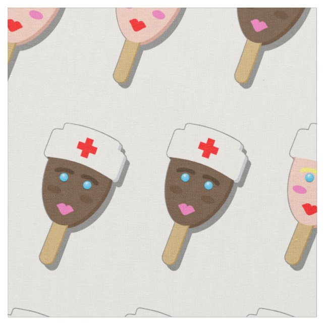 Tissu glaces infirmières popsicules sur blanc (Fermer)
