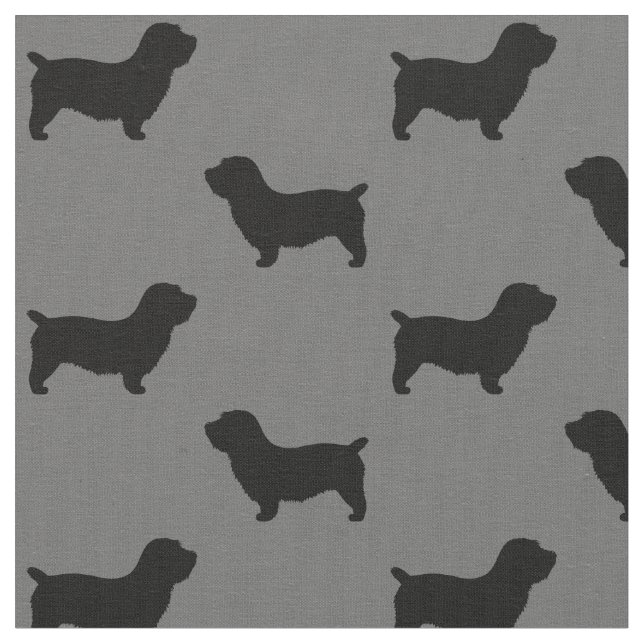 Tissu Glen de silhouettes de chien Terrier Imaal Pattern (Fermer)