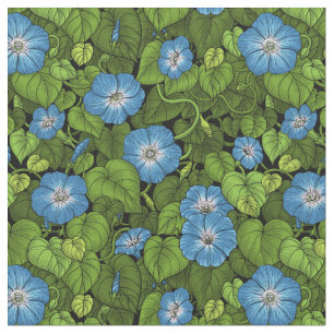 Tissu Gloire du matin en bleu et vert
