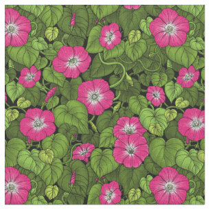 Tissu Gloire du matin en rose et vert