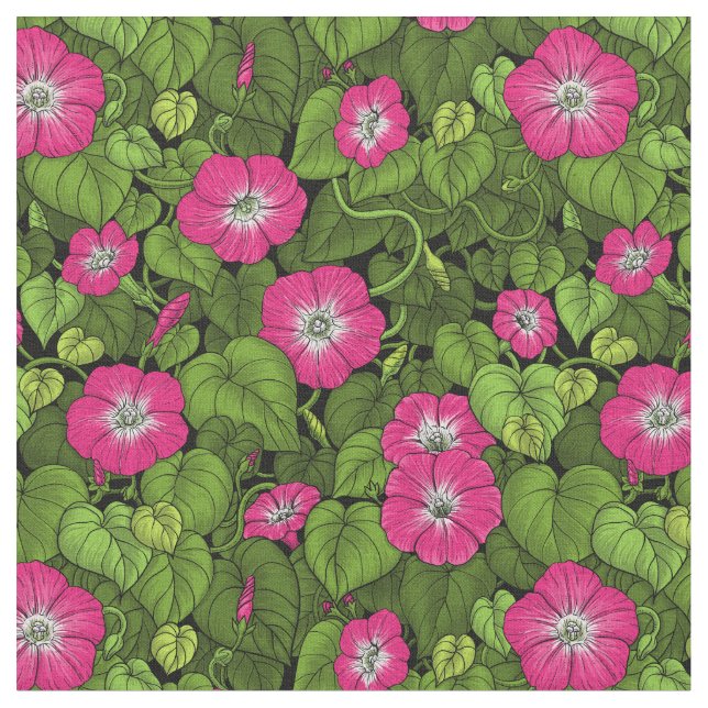 Tissu Gloire du matin en rose et vert (Fermer)