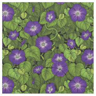 Tissu Gloire du matin en violet et vert