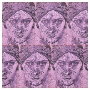 Tissu Gloria Swanson en caractères lavande des années 