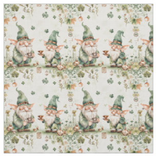 Tissu Gnome Barista St Patrick Café vert