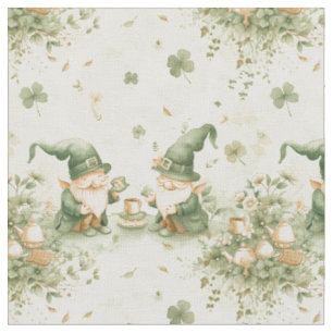 Tissu Gnome St Patrick Motif irlandais de la fête du caf