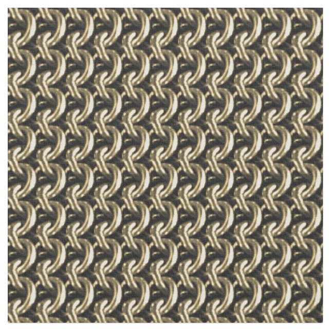 Tissu Gold Chainmaille Imprimer Goth Motif Fabric (Fermer)