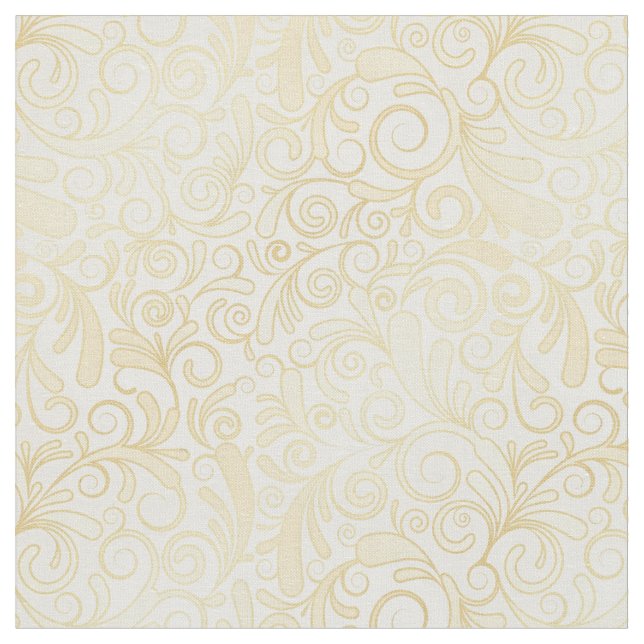 Tissu Gold floral leaves (Fermer)