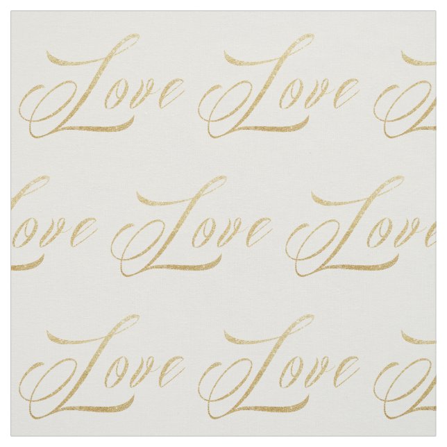 Tissu Gold Sparkle Love Fabric (Échantillon)