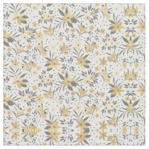 Tissu Gold Winter Floral Design