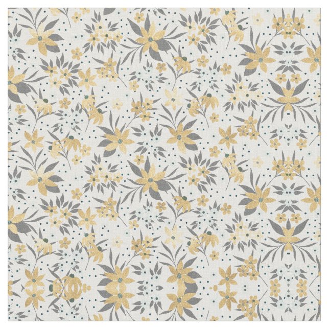 Tissu Gold Winter Floral Design (Fermer)