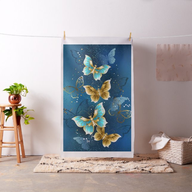Tissu Golden butterflies (In Situ)