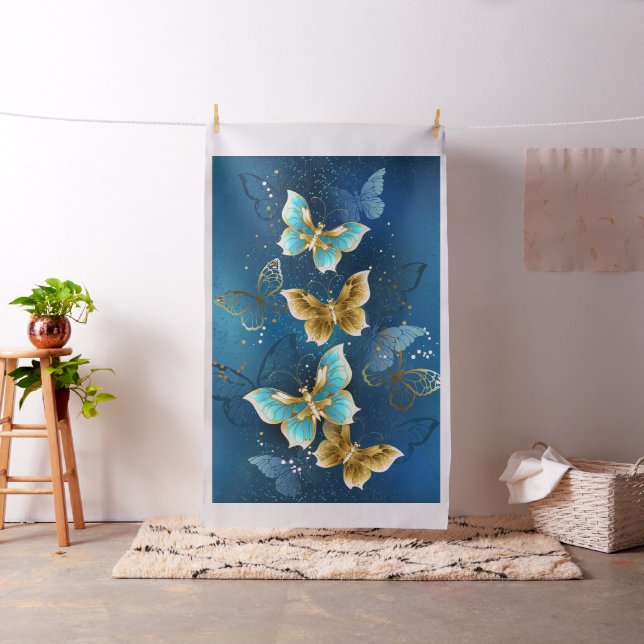 Tissu Golden butterflies (In Situ)