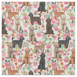 Tissu Golden Doodles crème vintage à fleurs