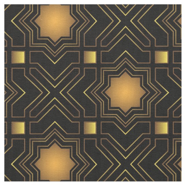Tissu Golden Geo Stars Fabric (Fermer)