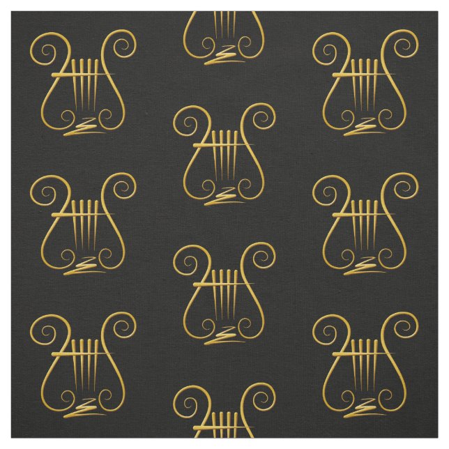 Tissu Golden lyre (Échantillon)