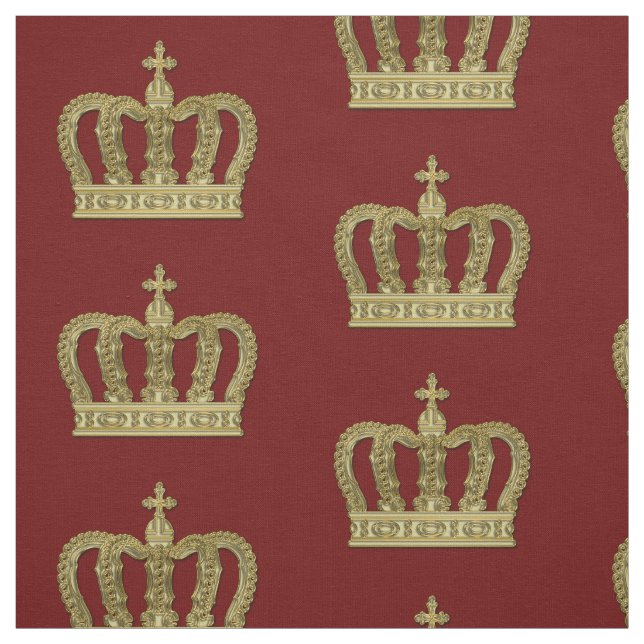 Tissu Golden Royal Crown II + votre backgr. & idées (Échantillon)